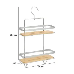 5five Serviteur de douche 2 niveaux, Argenté