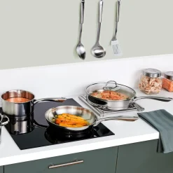 5five Set de Casseroles en inox, 16/18/20 cm