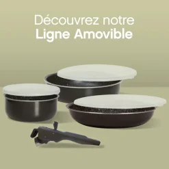 5five Set de Poêles en aluminium pressé, 20/24/28 cm