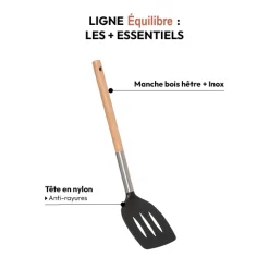 5five Spatule en nylon - Bois, Noir