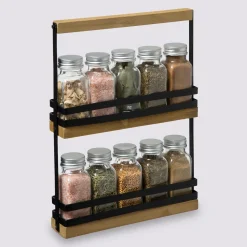 5five Support 10 pots à épices, bois