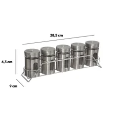 5five Support métal 5 pots à épices