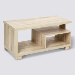 5five Table basse 2 niveaux, Effet bois naturel