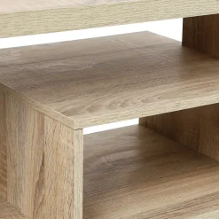 5five Table basse 2 niveaux, Effet bois naturel