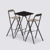5five Table de bar et 2 chaises pliantes