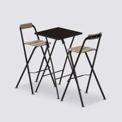 5five Table de bar et 2 chaises pliantes