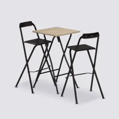 5five Table de bar et 2 chaises pliantes