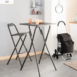 5five Table de bar et 2 chaises pliantes