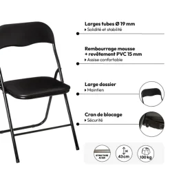 5five Table et 4 chaises pliantes