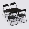 5five Table et 4 chaises pliantes en velours