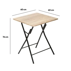 5five Table pliante 2 places, Effet bois