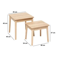 5five Tables gigognes, Beige