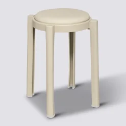 5five Tabouret empilable plastique, Beige