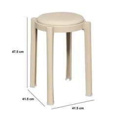 5five Tabouret empilable plastique, Beige
