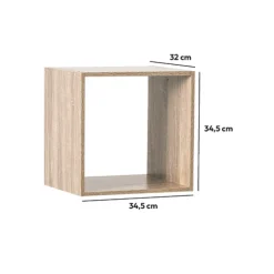 5five Étagère 1 case, Effet bois naturel