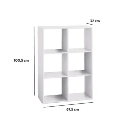 5five Étagère 6 cases, Blanc