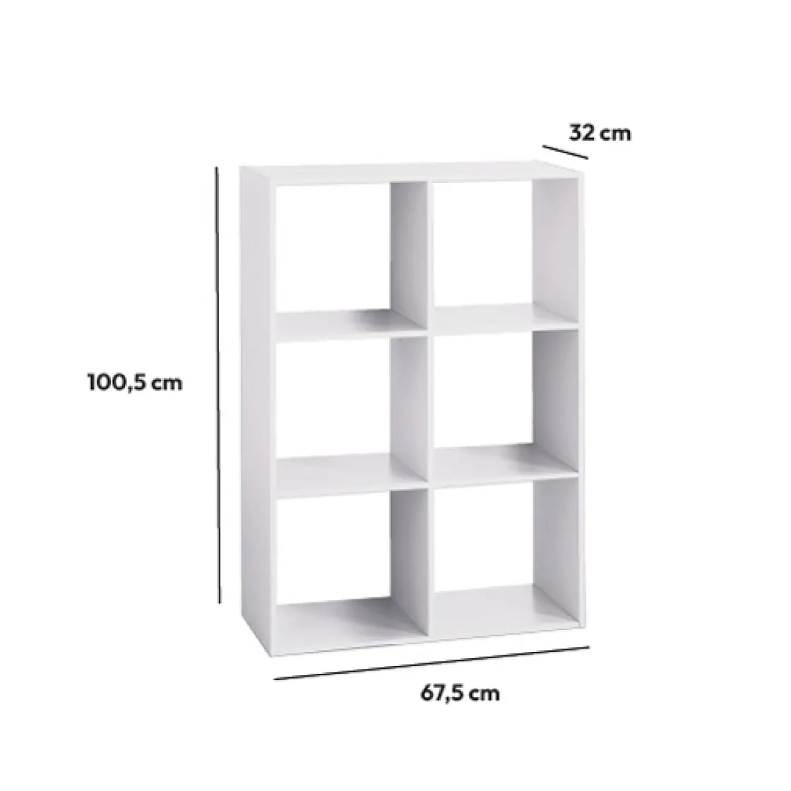 5five Étagère 6 cases, Blanc