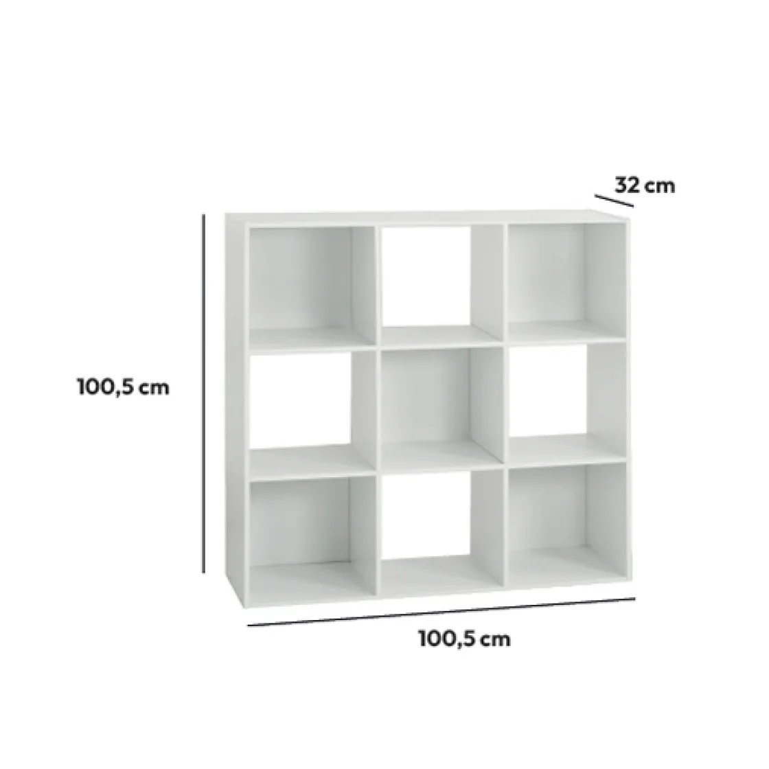 5five Étagère 9 cases, Effet chêne gris