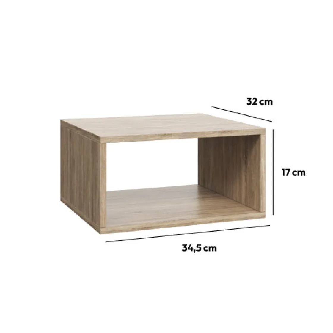 5five Étagère 1/2 cases, Effet chêne naturel