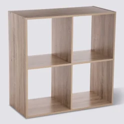 5five Étagère 4 cases, Effet chêne naturel