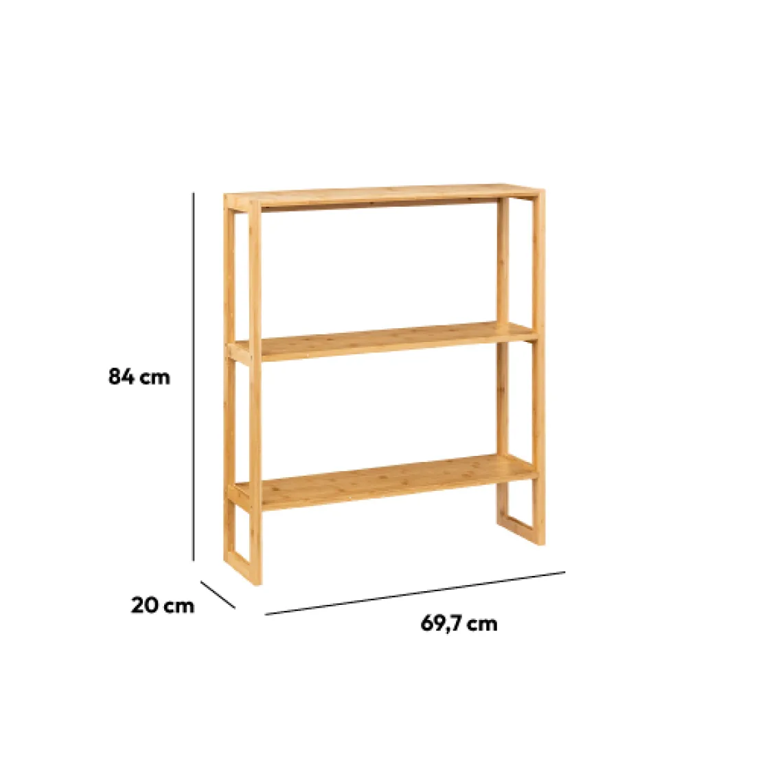 5five Étagère 2 niveaux 20cm, Bambou