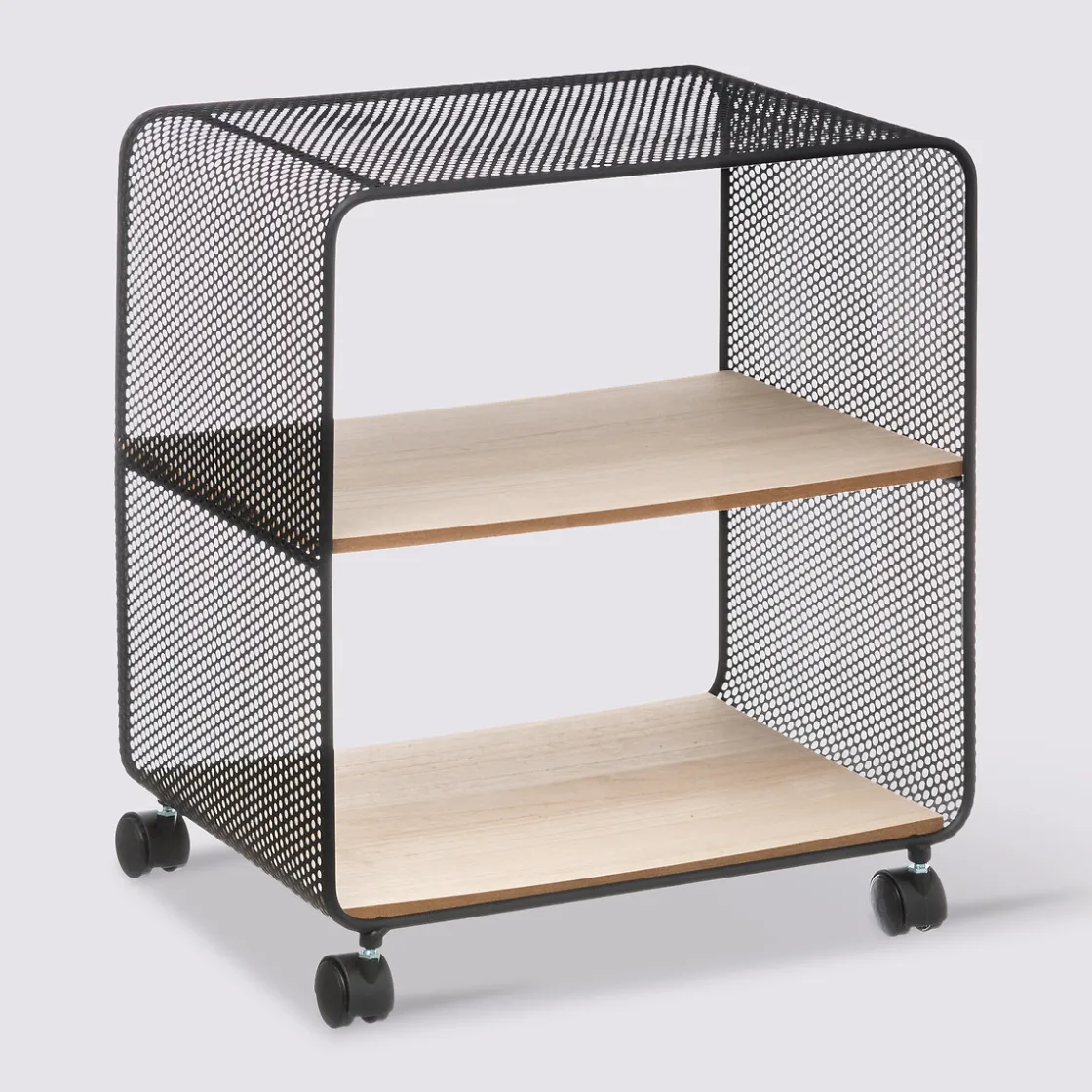5five Étagère à roulettes 2 cases, Noir