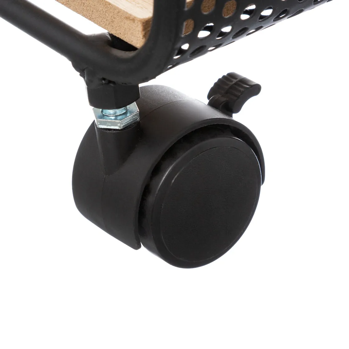 5five Étagère à roulettes 2 cases, Noir