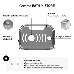 5five Étagère à ventouses, Gris