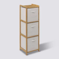 5five Étagère avec 3 paniers, Bambou