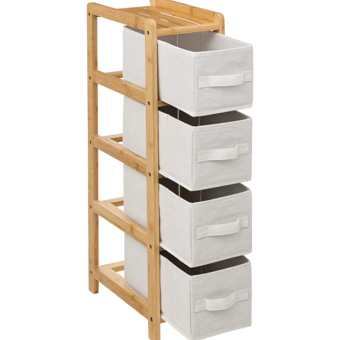 5five Étagère avec 4 paniers, Bambou