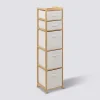5five Étagère avec 5 paniers, Bambou