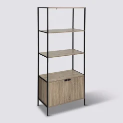 5five Étagère bibliothèque 2 niveaux, Effet chêne naturel