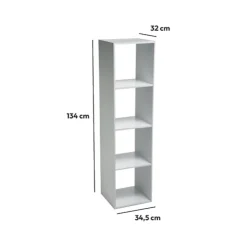 5five Étagère colonne 4 cases, Blanc