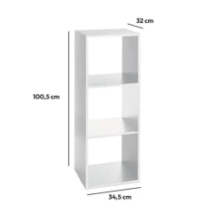 5five Étagère colonne 3 cases, Blanc