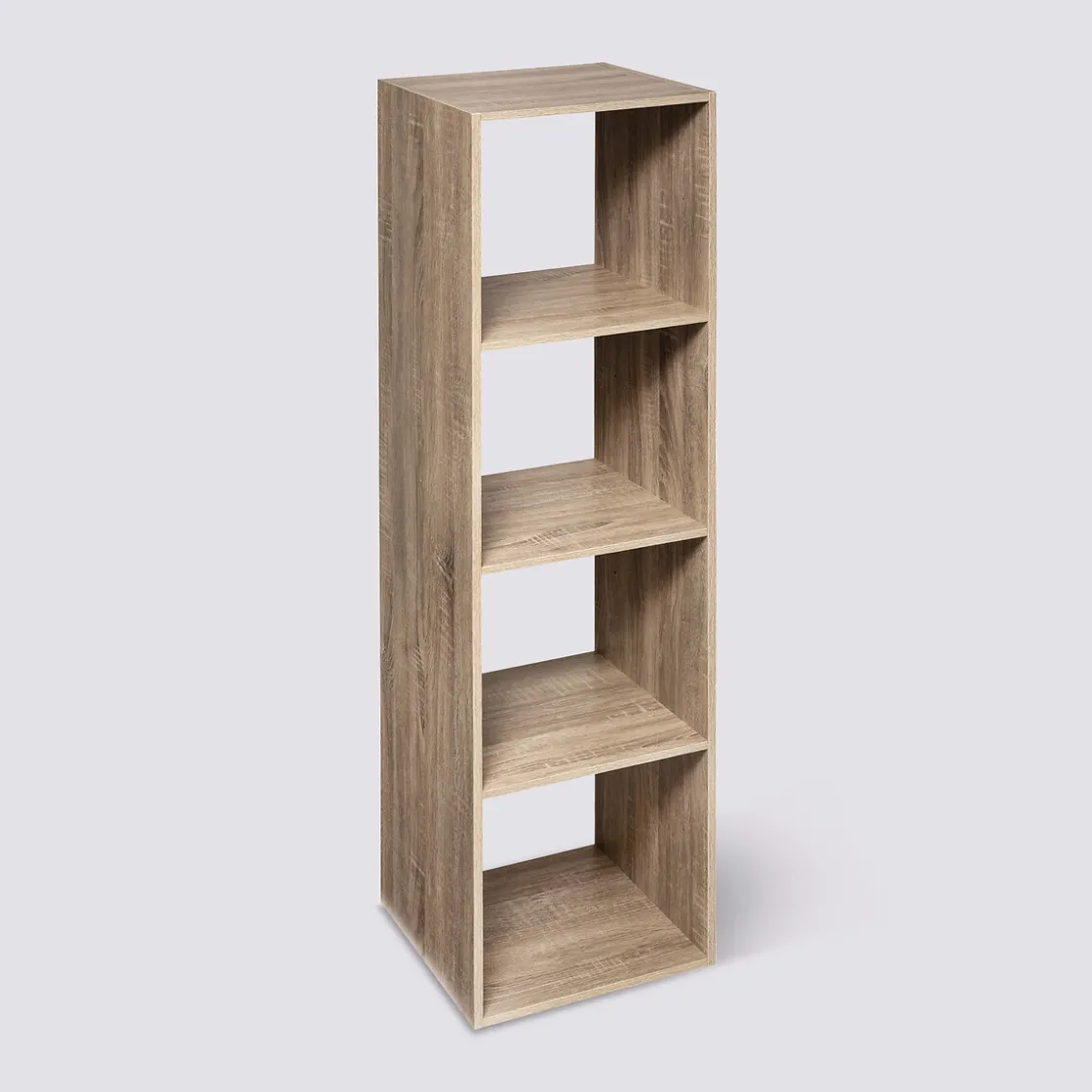 5five Étagère colonne 4 cases, Effet chêne naturel