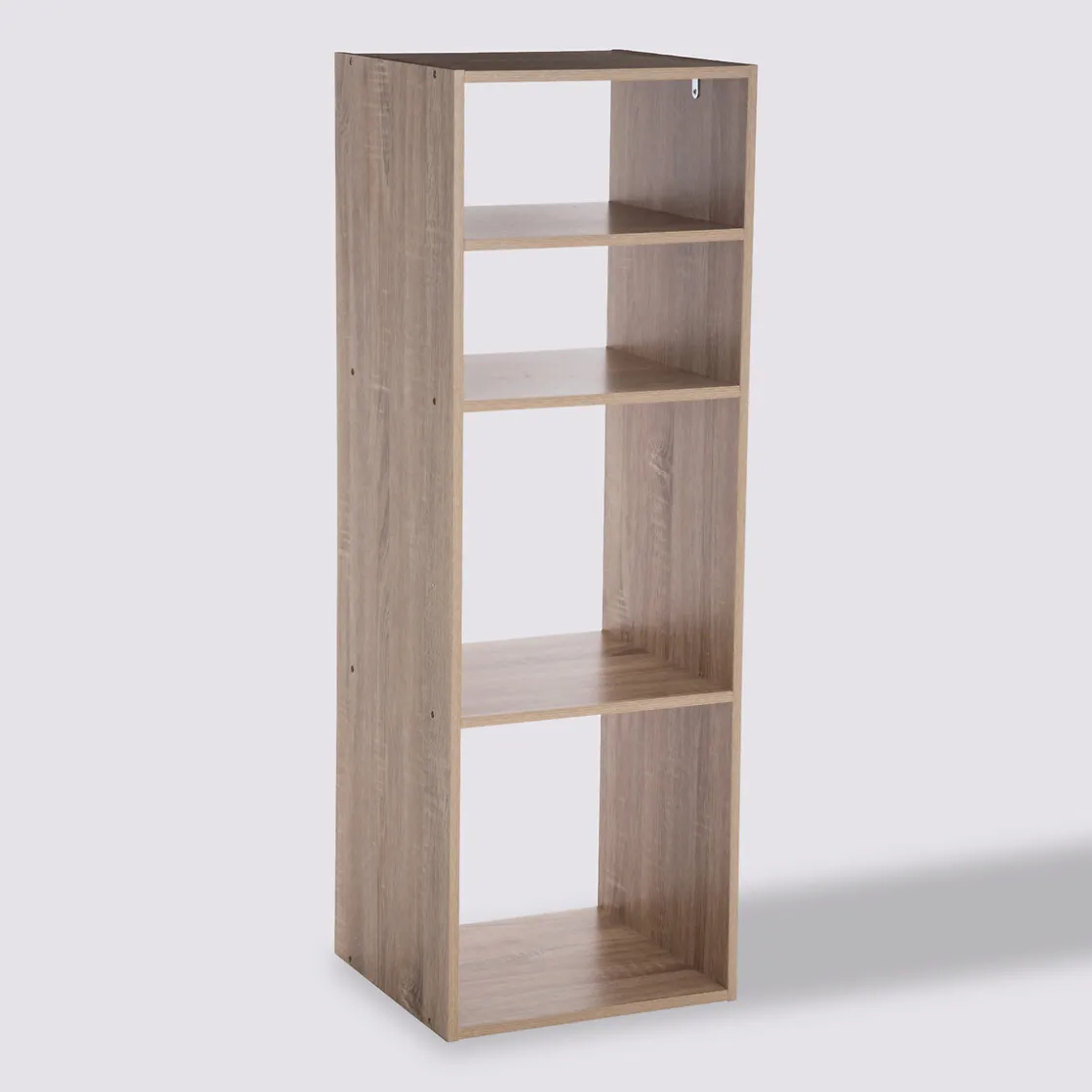 5five Étagère colonne 4 cases, Effet chêne naturel