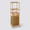 5five Étagère colonne avec panier à linge, Bambou