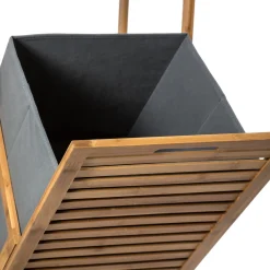 5five Étagère colonne avec panier à linge, Bambou