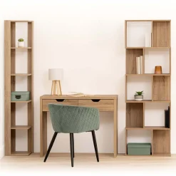 5five Étagère colonne d'angle, Effet chêne naturel