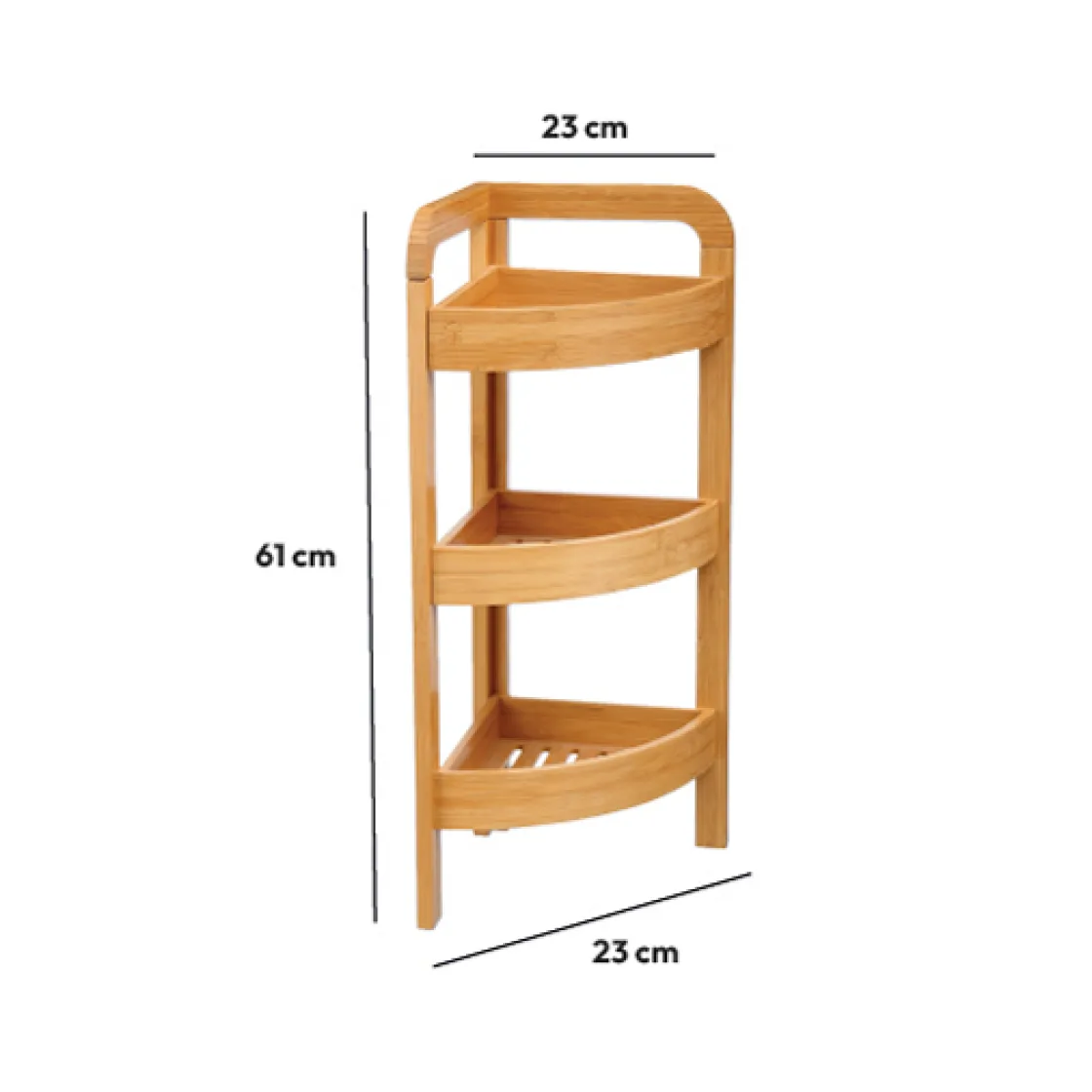 5five Étagère d'angle 3 niveaux 23 cm