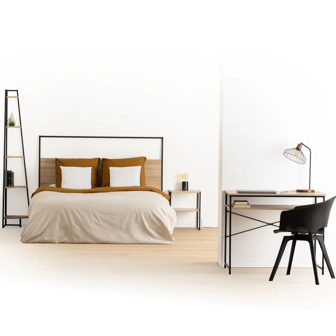 5five Étagère d'angle 5 niveaux 180cm, Effet bois