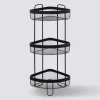 5five Étagère d'angle 3 niveaux, Métal noir