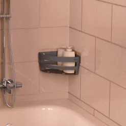 5five Étagère d'angle à ventouses, Gris