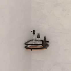 5five Étagère de douche d'angle, Acacia