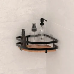 5five Étagère de douche d'angle, Acacia