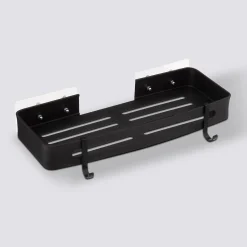 5five Étagère de douche rectangle stick adhésif, Noir