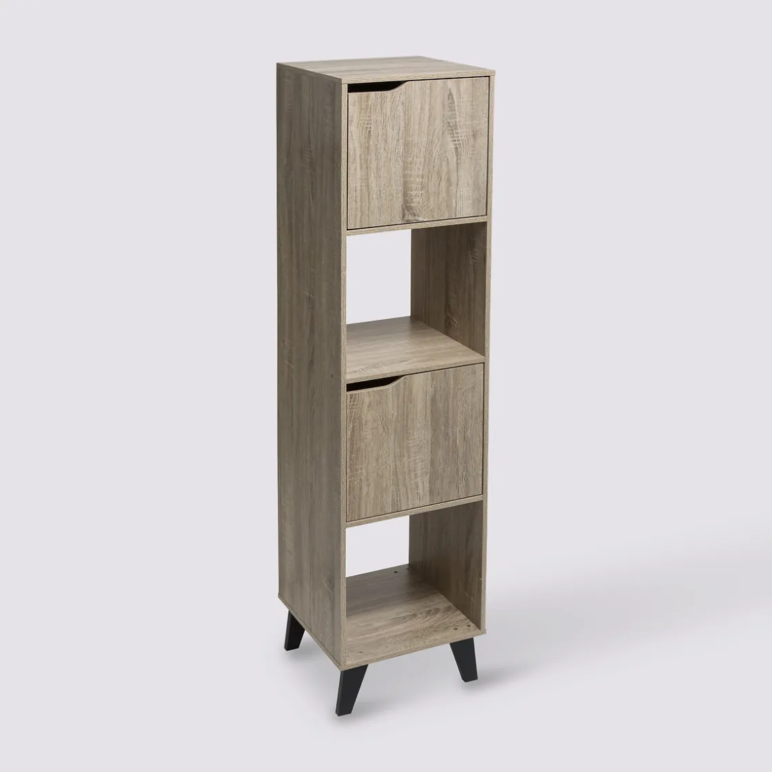 5five Étagère effet chêne naturel, Noir