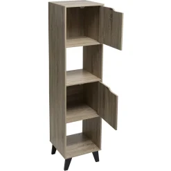 5five Étagère effet chêne naturel, Noir