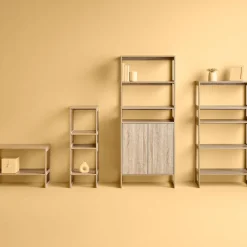 5five Étagère empilable 1 case, Effet bois naturel