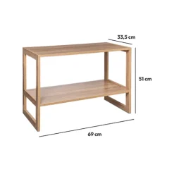 5five Étagère empilable 2 cases, Effet bois naturel